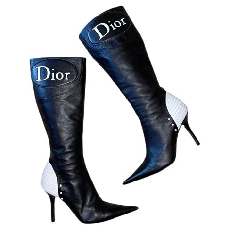 dior over the kneelace boots|Dior leather boots for women.